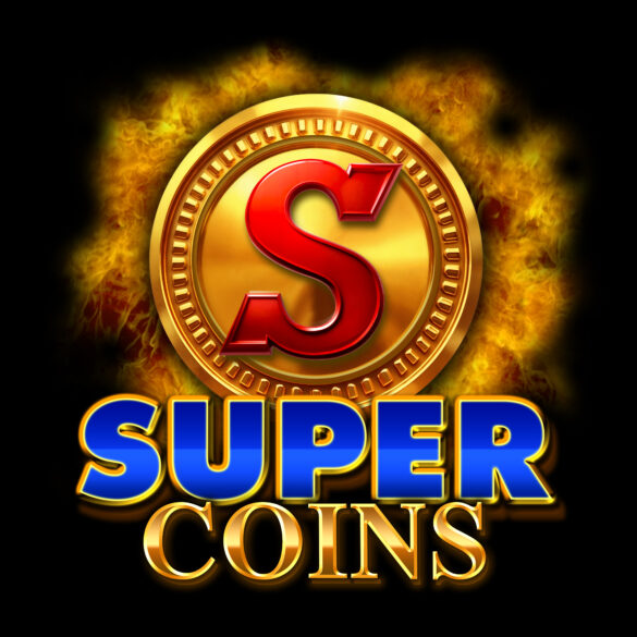 logo SUPER COINS with bg
