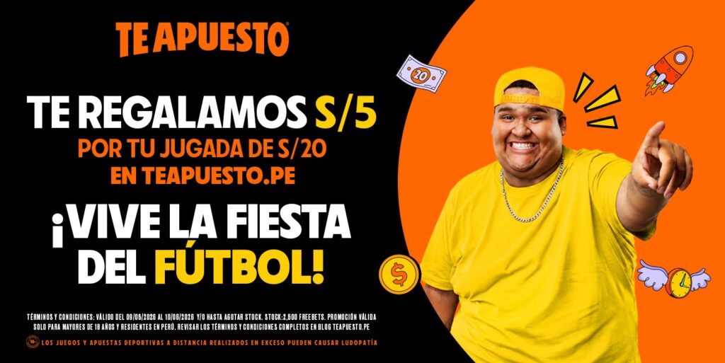 TA BANNER PROMOCIONAL PROMO FREEBET 5 SOLES JUGADA ESTELAR 1460X732